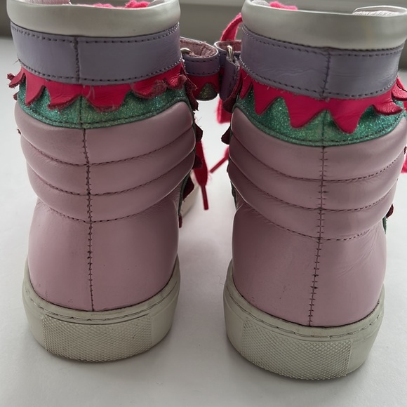BARBIE x SOPHIA WEBSTER RIKO Trainer Sneaker HighTop Pink Leather 5.5 36 Girl 4 - Picture 13 of 17